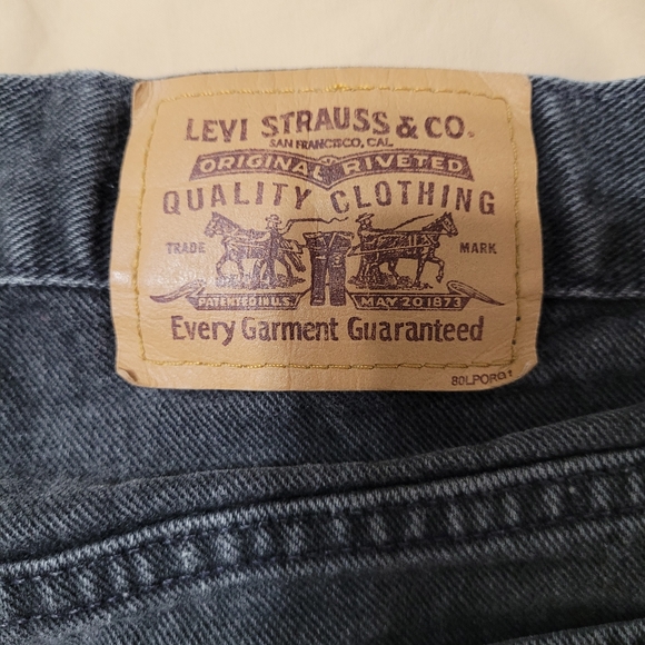 Vintage 90's Orange Tab Levis Classic Straight Leg Black Jeans Sz 34/32 - Picture 14 of 15